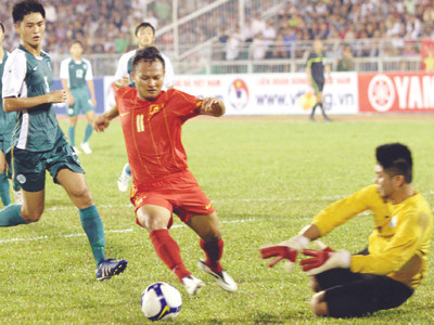 ĐTVN đã gây ấn tượng tốt trong hai trận giao hữu đầu tiên chuẩn bị cho AFF Cup 2012. Ảnh: T.Vũ . ĐTVN đã gây ấn tượng tốt trong hai trận giao hữu đầu tiên chuẩn bị cho AFF Cup 2012. Ảnh: T.Vũ