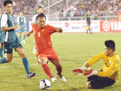 ĐTVN đã gây ấn tượng tốt trong hai trận giao hữu đầu tiên chuẩn bị cho AFF Cup 2012. Ảnh: T.Vũ 