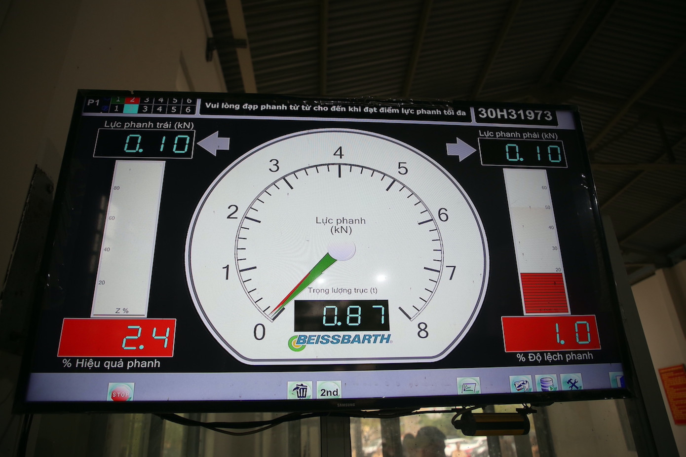 Các thiết bị kỹ thuật phục vụ trong quá trình đăng kiểm.