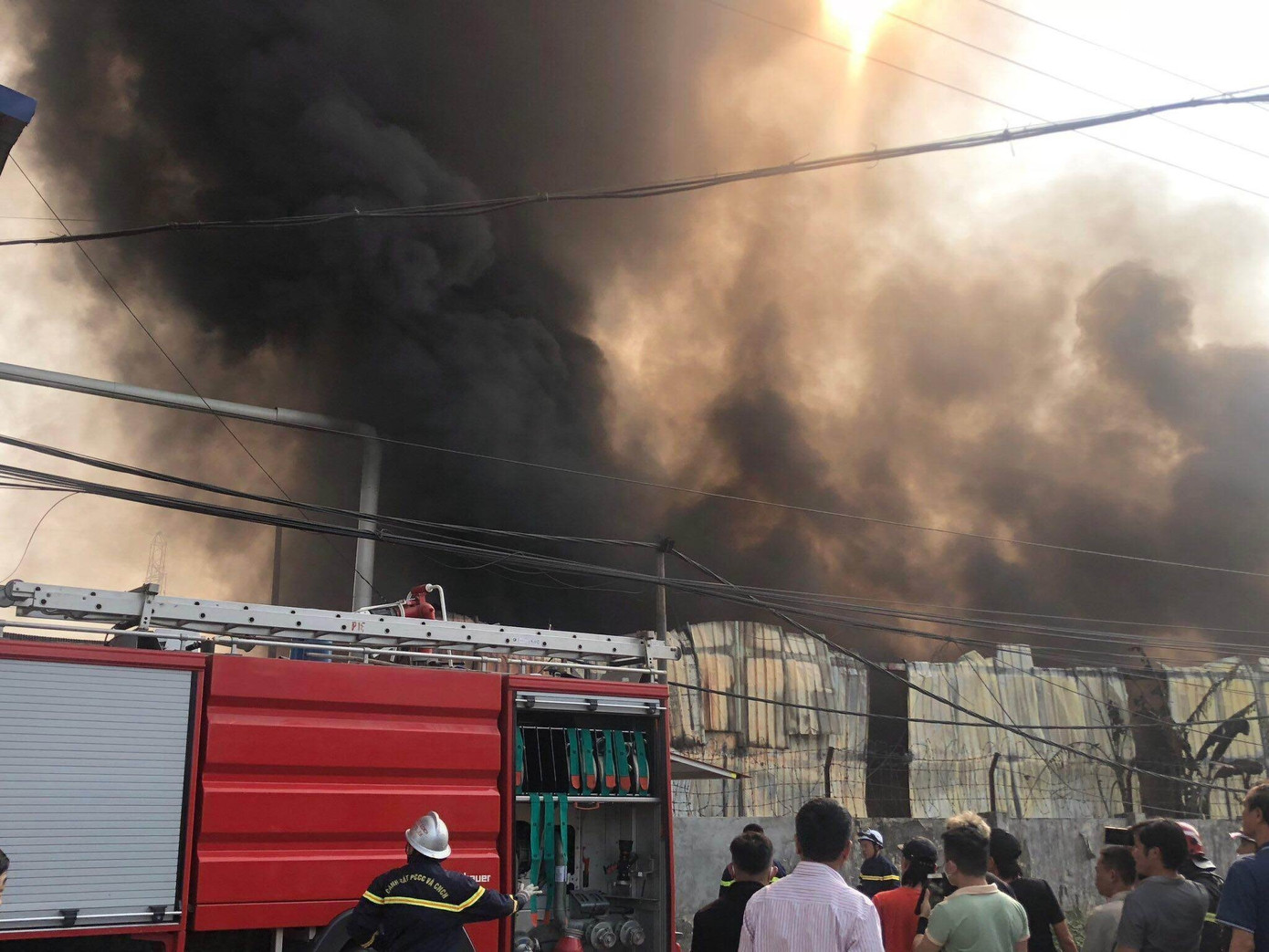 Hiện trường vụ cháy.