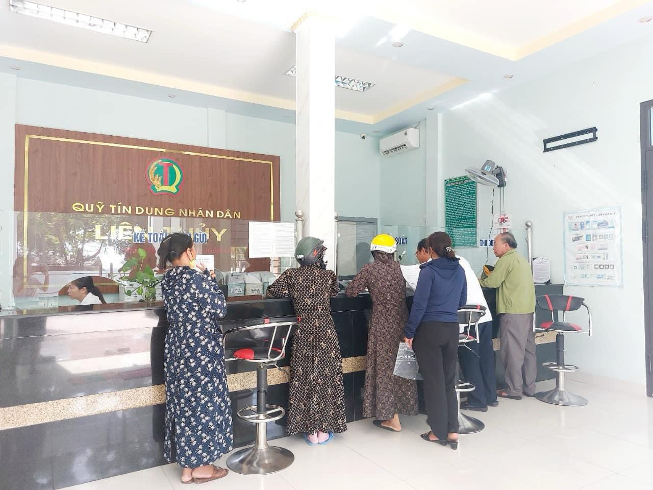 Quỹ tín dụng nhân dân xã Liên Thuỷ, nơi kịp thời ngăn chặn nạn nhân chuyển tiền cho đối tượng lừa đảo.