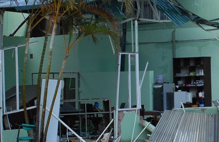 Nơi xảy ra vụ nổ hầu như không còn gì