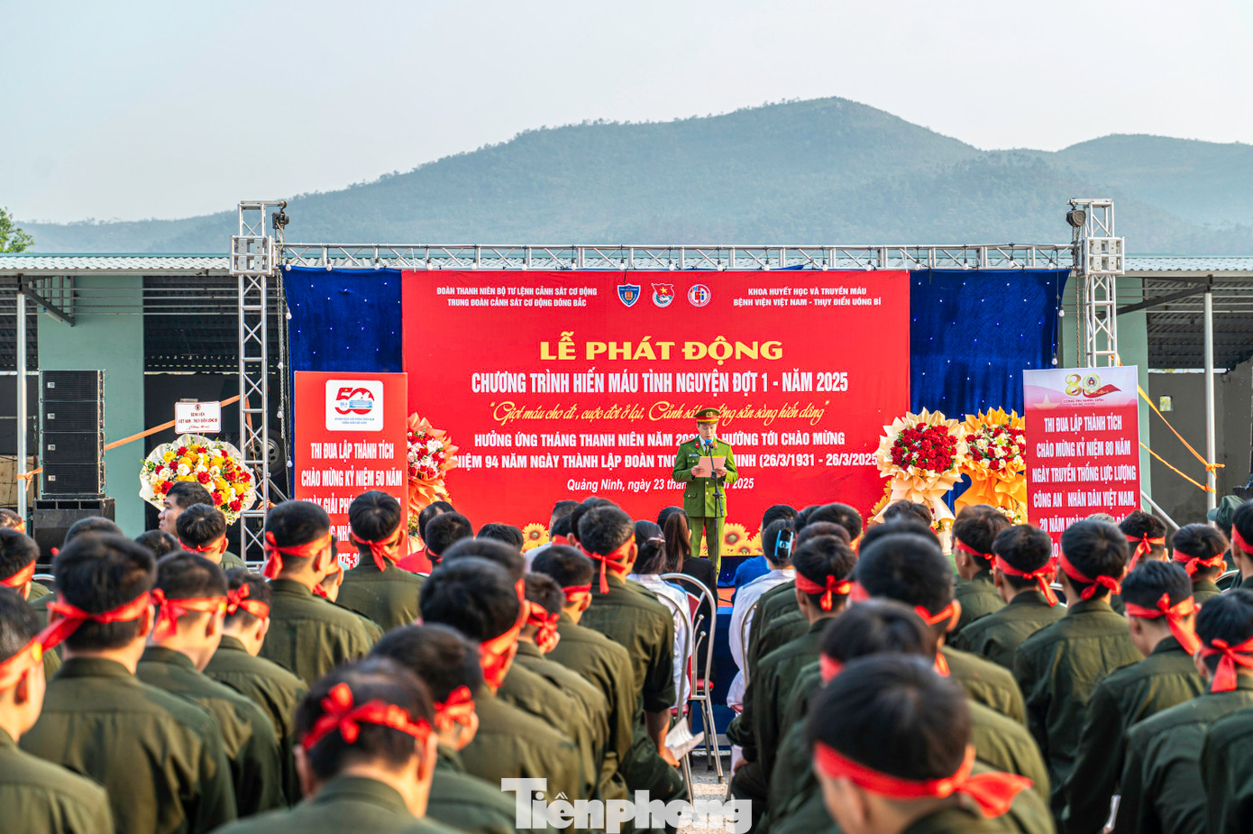 Ngày 23/3, tại thị xã Quảng Yên, tỉnh Quảng Ninh, Trung đoàn CSCĐ Đông Bắc thuộc Bộ tư lệnh CSCĐ, Bộ Công an tổ chức lễ phát động chương trình hiến máu tình nguyện đợt 1, năm 2025 với chủ đề "Giọt máu cho đi, một cuộc đời ở lại, Cảnh sát cơ động sẵn sàng hiến dâng".