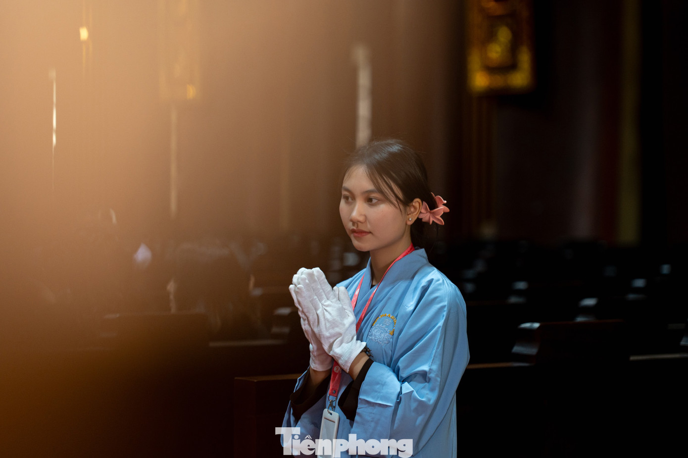 Nguyễn Dương đến từ Hà Nội, cho biết may mắn khi có 2 ngày tham gia các hoạt động trải nghiệm khóa tu vào đúng dịp GHPGVN tổ chức lễ tưởng niệm Phật hoàng Trần Nhân Tông nhập Niết bàn.