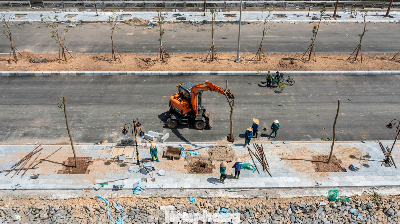 Trao đổi với báo Tiền Phong, ông Nguyễn Kiều Hưng, Giám đốc Ban QLDA đầu tư xây dựng TP Cẩm Phả, cho biết dự án đang hoàn thiện đến những hạng mục cuối cùng như trồng cây xanh, lát đá vỉa hè và chỉnh trang lại các hạng mục trước khi đưa vào sử dụng.