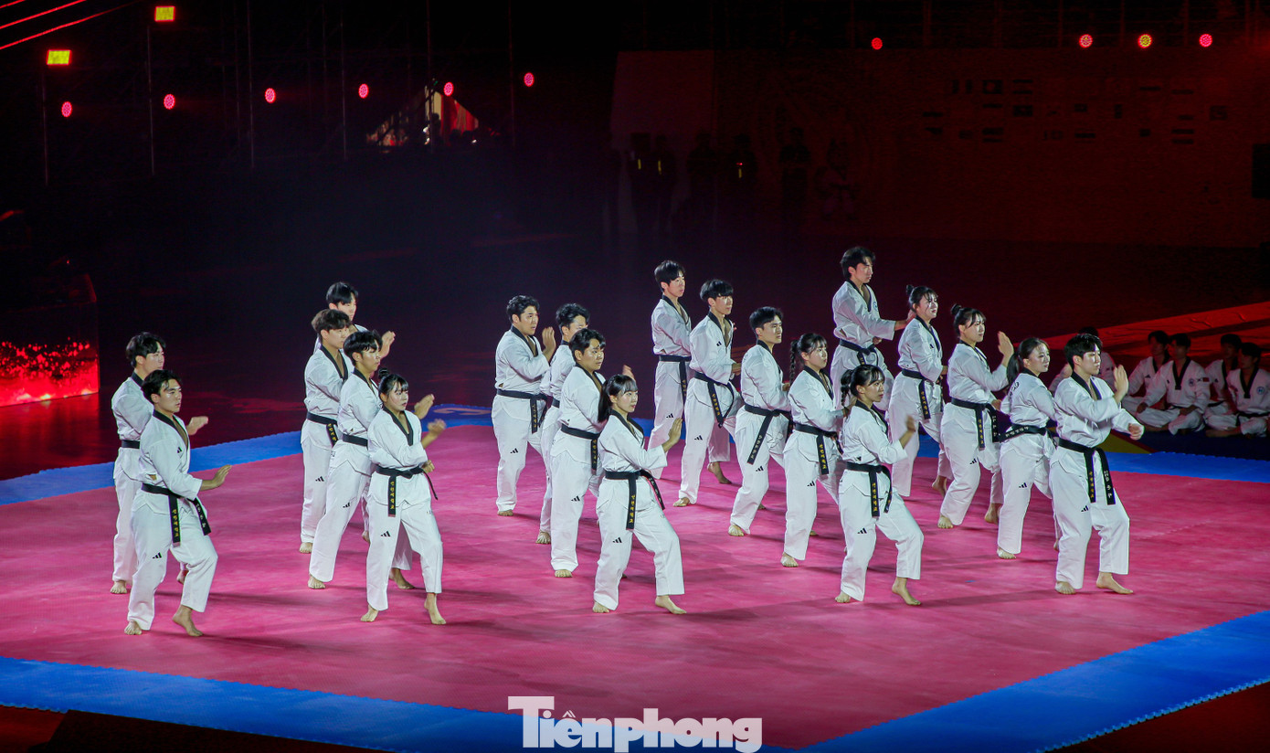 Màn biểu diễn Taekwondo trong lễ khai mạc. Màn biểu diễn Taekwondo trong lễ khai mạc.