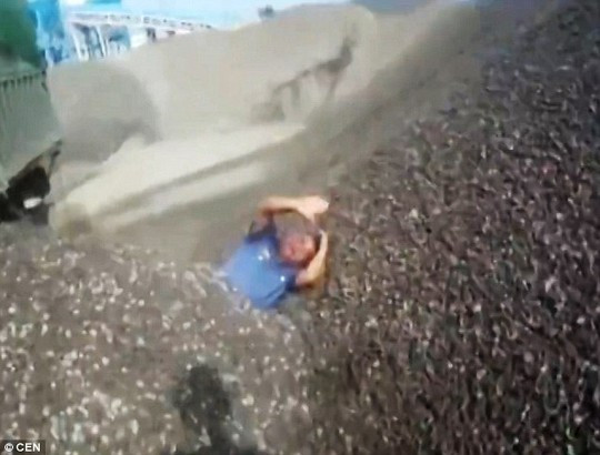 Tài xế đổ đá 'chôn sống' cảnh sát vì bị phạt ảnh 1