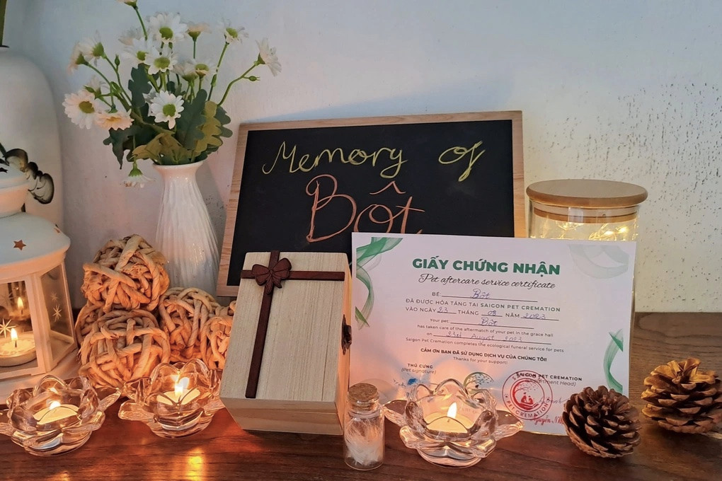 Nhu cầu mai táng thú cưng ngày càng tăng cao khiến nhiều cơ sở cung cấp dịch vụ này dần xuất hiện (Ảnh: Nhân vật cung cấp).