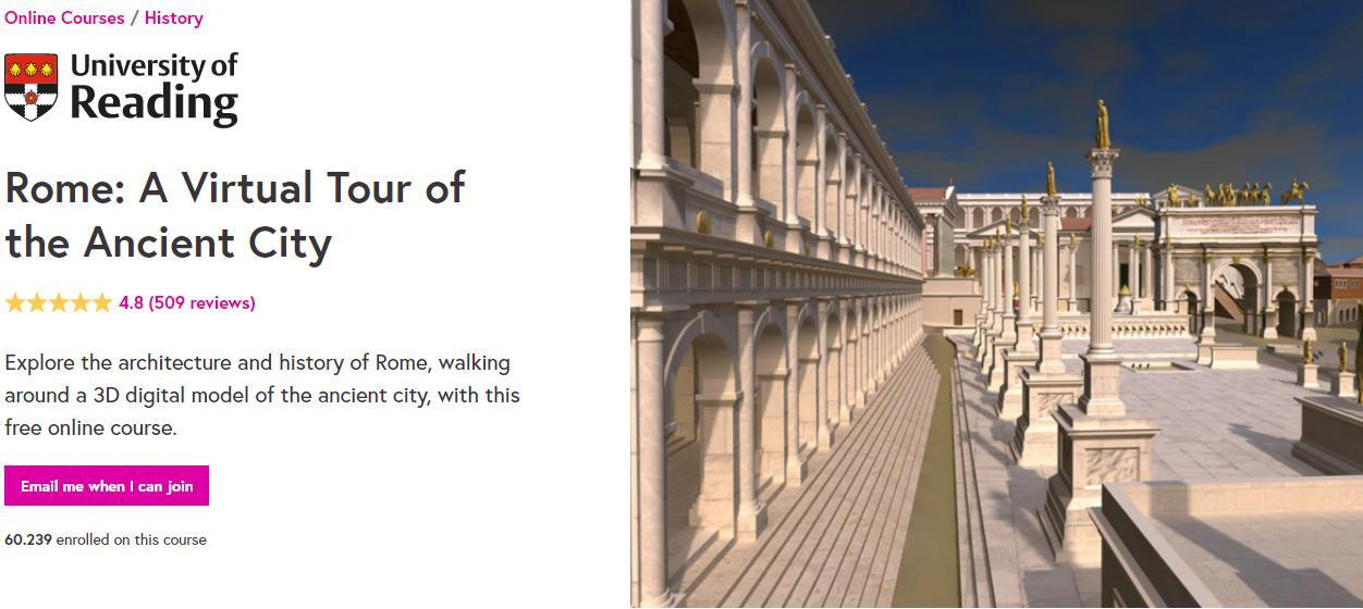 "Khóa học" tham quan thành cổ Rome qua mô hình 3D và tranh ảnh lịch sử. "Khóa học" tham quan thành cổ Rome qua mô hình 3D và tranh ảnh lịch sử.