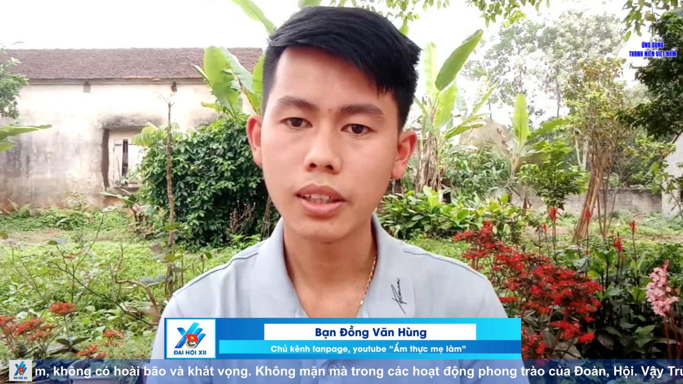 Bạn Đồng Văn Hùng, chủ kênh YouTube nổi tiếng "Ẩm thực mẹ làm". Bạn Đồng Văn Hùng, chủ kênh YouTube nổi tiếng "Ẩm thực mẹ làm".