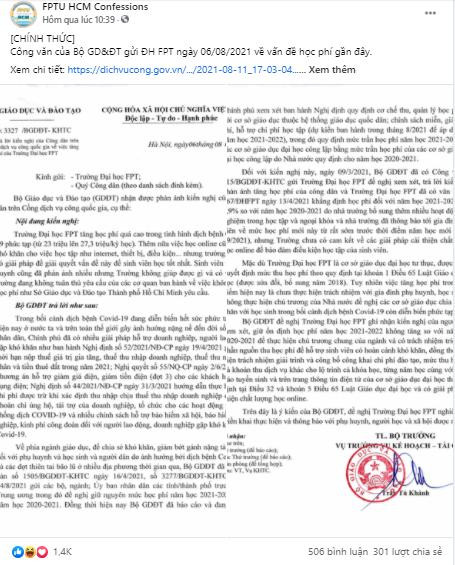 Thông tin về vấn đề học phí thu hút sự quan tâm của sinh viên FPT và các trường khác. Thông tin về vấn đề học phí thu hút sự quan tâm của sinh viên FPT và các trường khác.