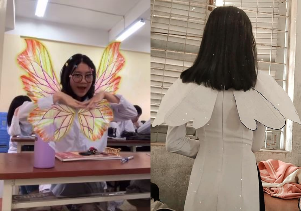 Những đôi cánh của các "tiên nữ Winx". (Ảnh: Group Trường người ta) Những đôi cánh của các "tiên nữ Winx". (Ảnh: Group Trường người ta)