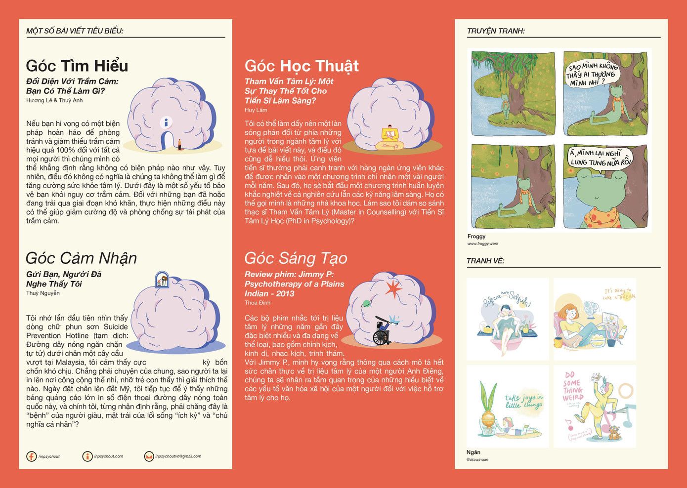 Brochure của InPsychOut để tuyên truyền kiến thức về tâm lý học.