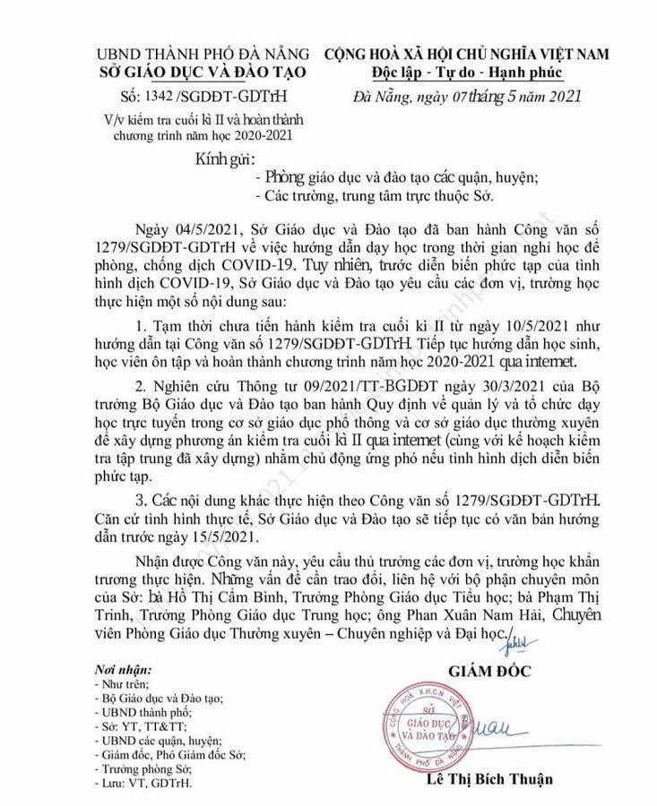 Đà Nẵng đã hoãn thi học kỳ II vào ngày 10/5 để tìm hiểu, triển khai hệ thống thi qua Internet. Đà Nẵng đã hoãn thi học kỳ II vào ngày 10/5 để tìm hiểu, triển khai hệ thống thi qua Internet.