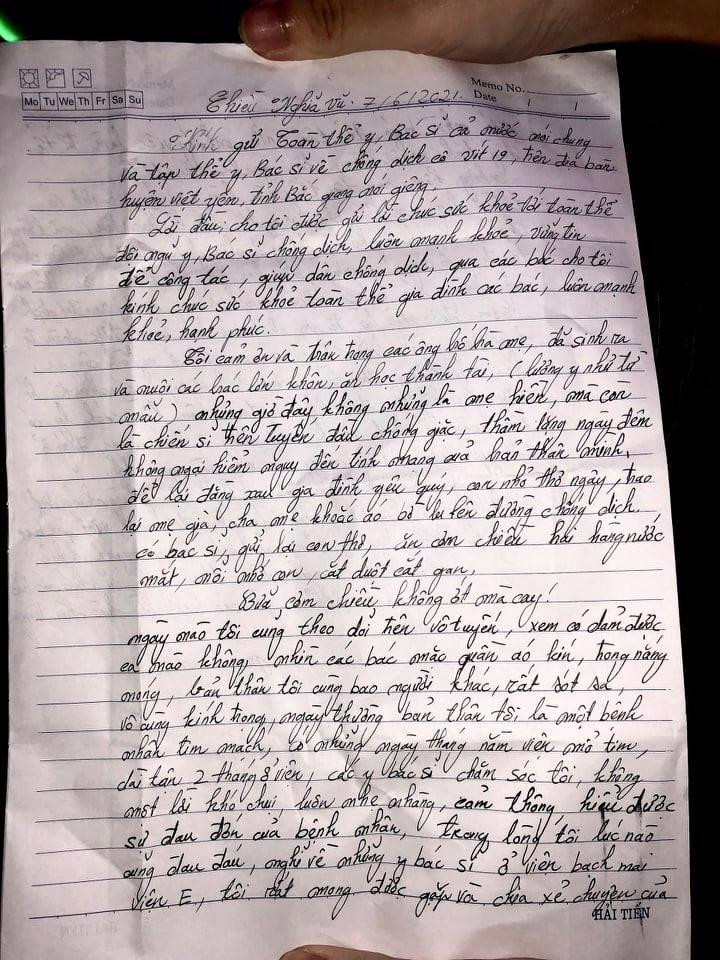 Bức thư người dân gửi cho các bạn sinh viên. Bức thư người dân gửi cho các bạn sinh viên.
