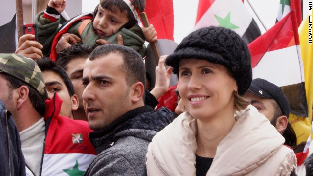 Lần xuất hiện hiếm hoi của bà Asma hồi tháng 1/2012 sau khi lực lượng tổng thống Assad tuyên bố đánh bại một âm mưu chống lại Syria
