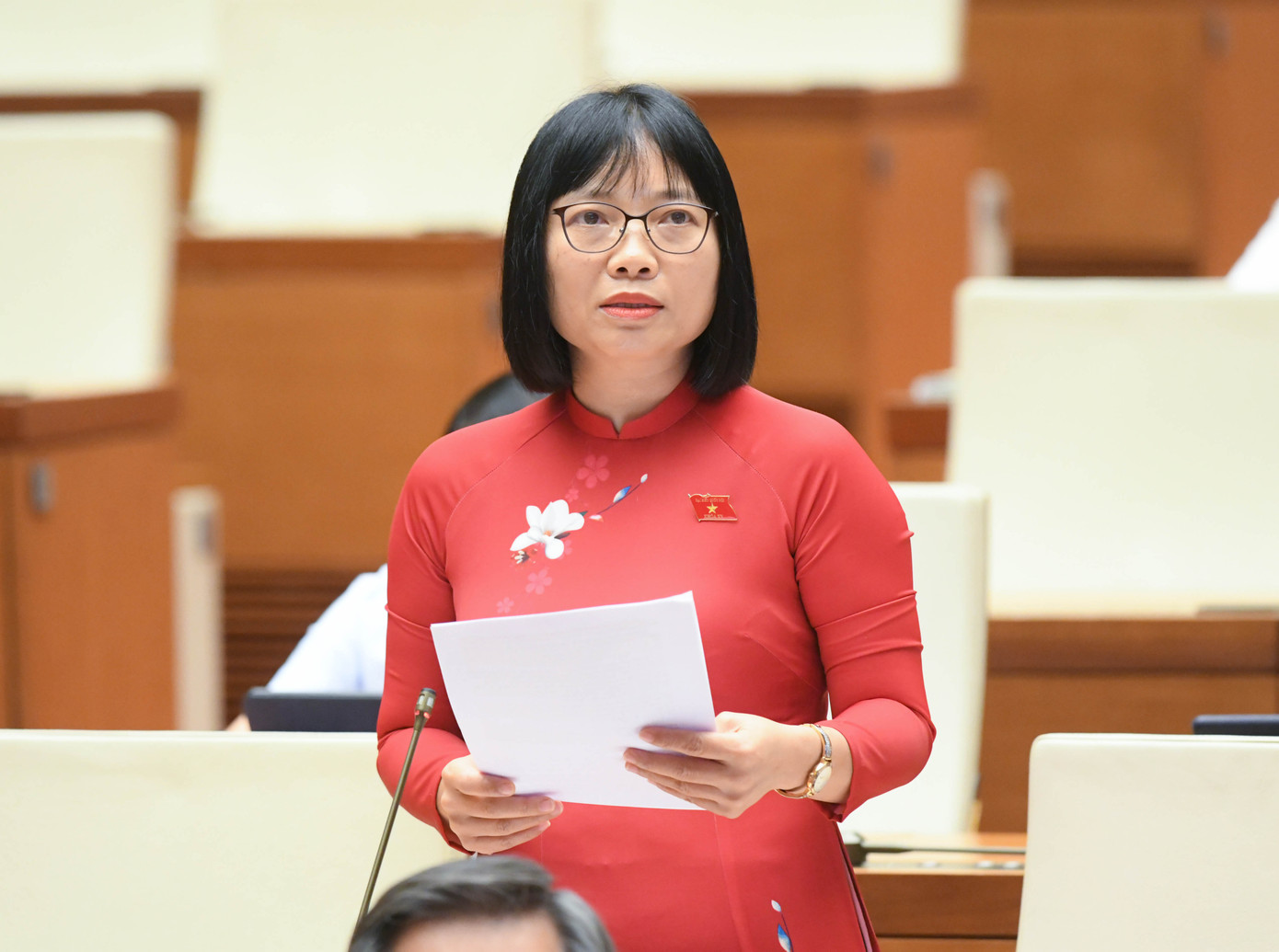 Đại biểu Nguyễn Thị Việt Nga. Ảnh: Như Ý Đại biểu Nguyễn Thị Việt Nga. Ảnh: Như Ý