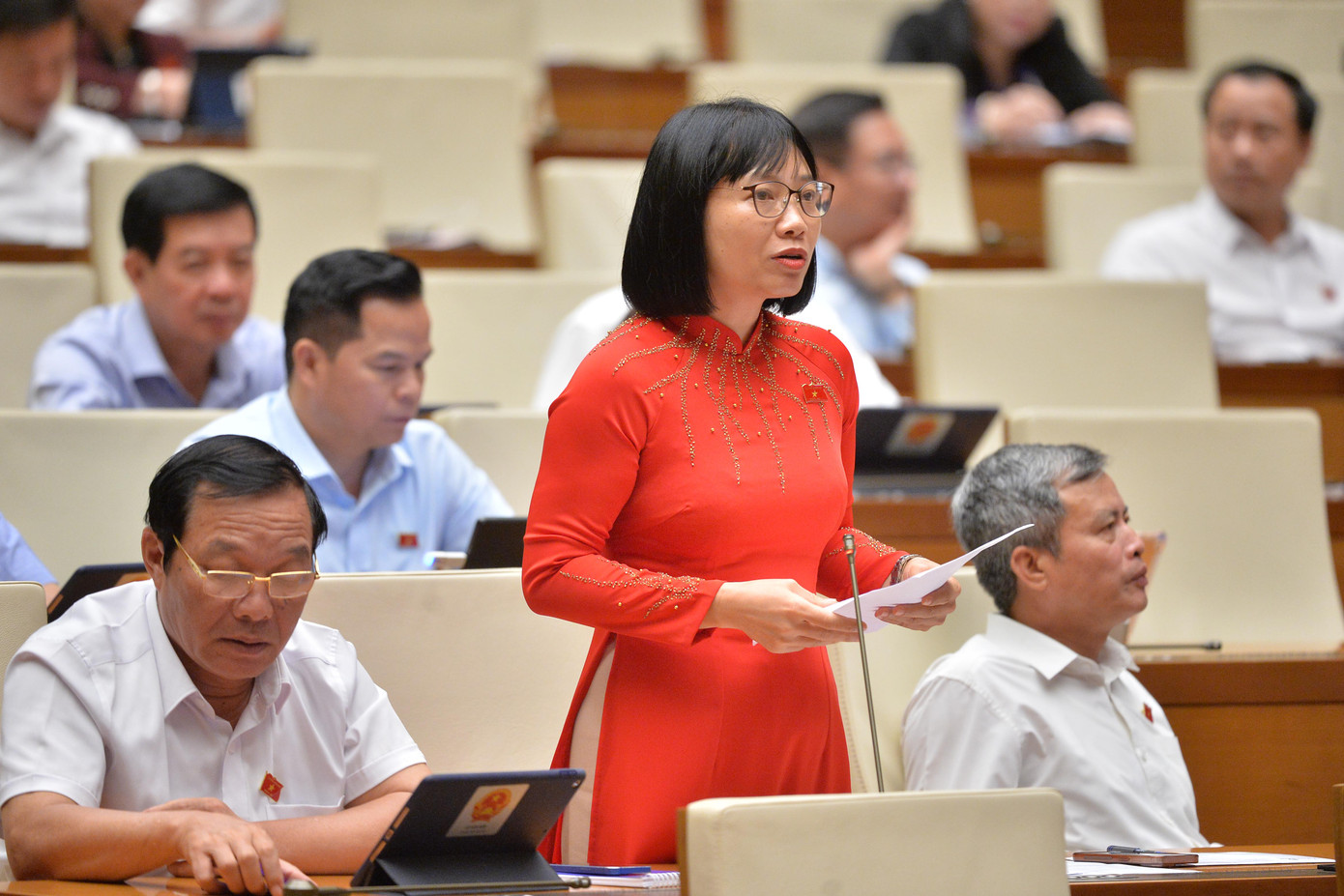 Đại biểu Nguyễn Thị Việt Nga (Hải Dương). Ảnh: Như Ý