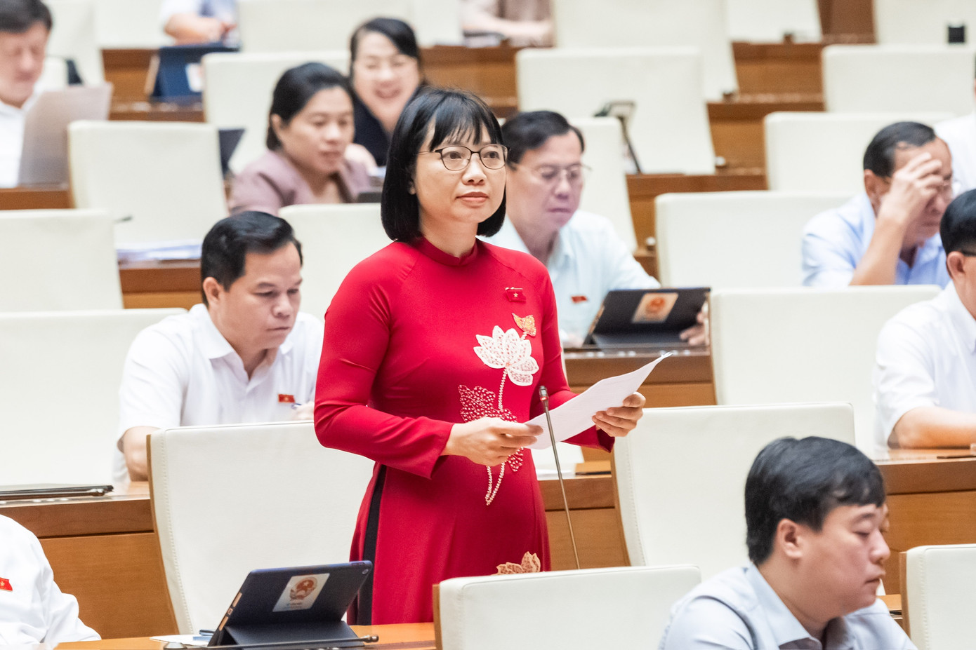 Đại biểu Nguyễn Thị Việt Nga (đoàn Hải Dương). Ảnh: Như Ý