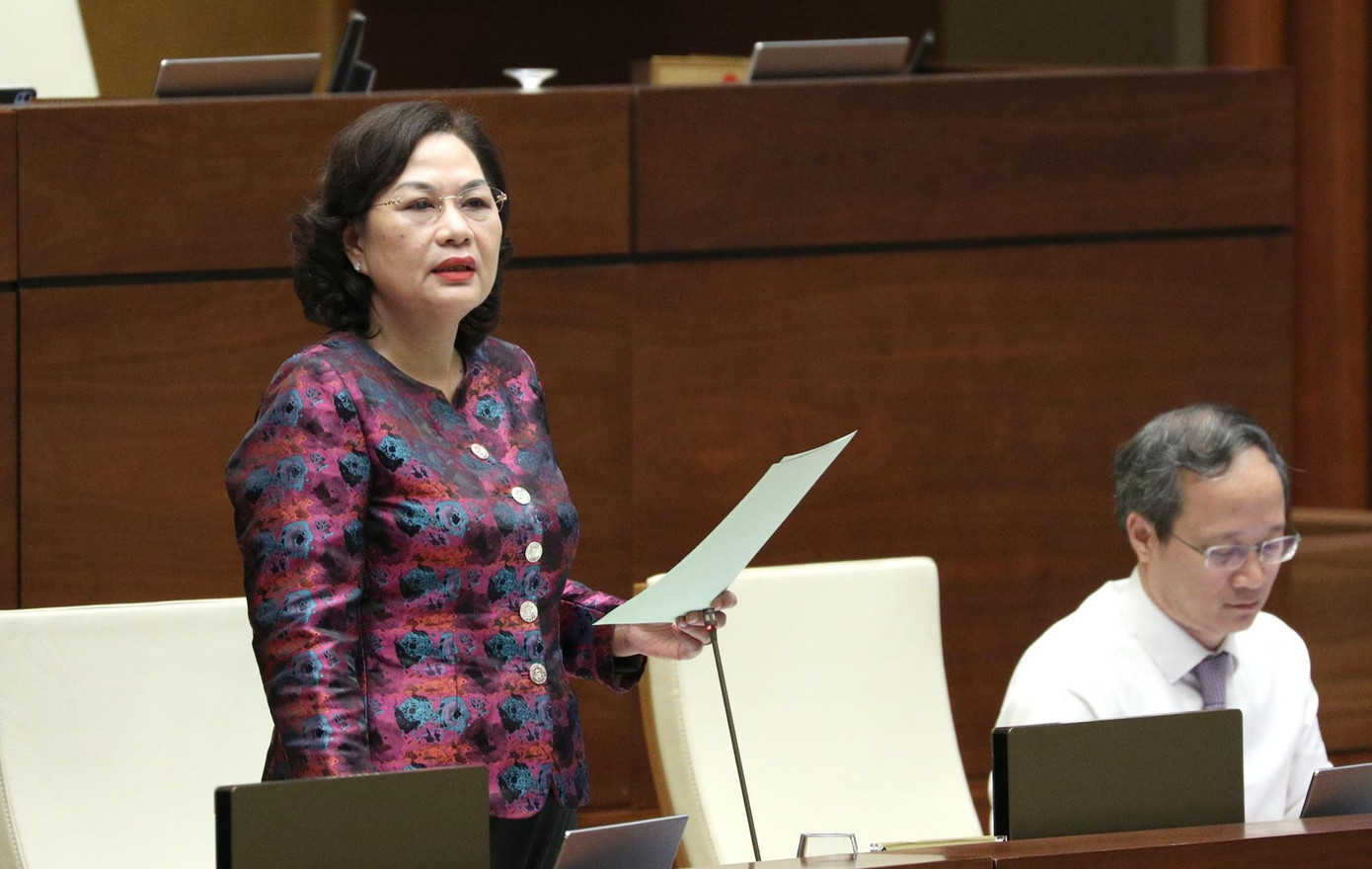 Thống đốc NHNN Nguyễn Thị Hồng. Ảnh: QH. Thống đốc NHNN Nguyễn Thị Hồng. Ảnh: QH.