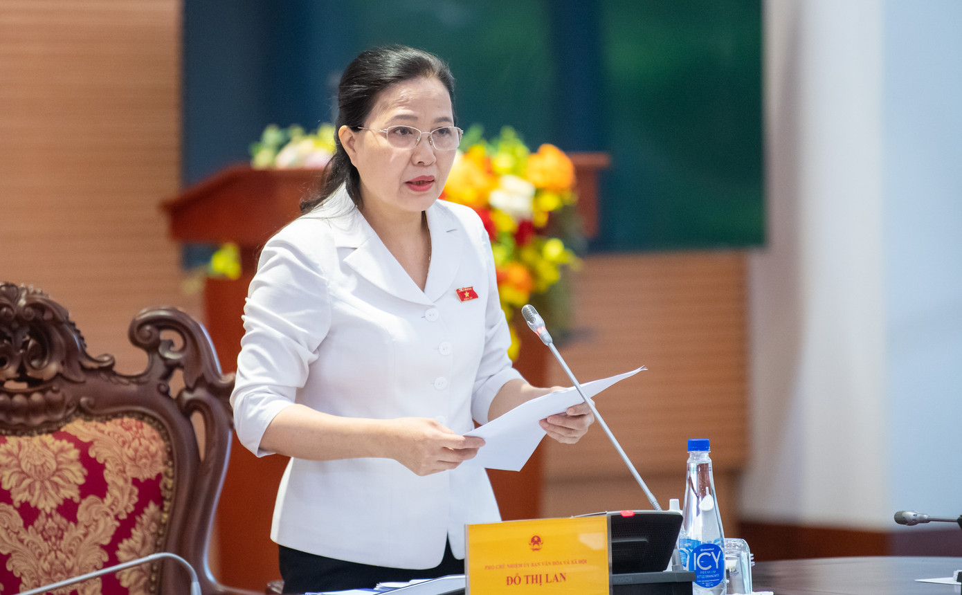 Phó Chủ nhiệm Ủy ban Văn hóa và Xã hội Đỗ Thị Lan. Ảnh: QH