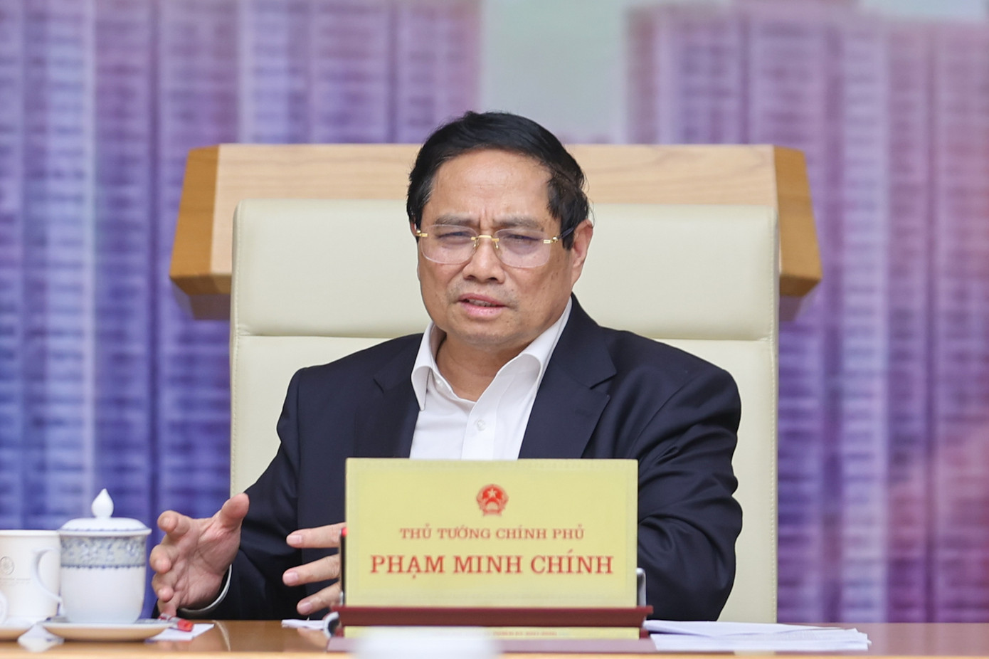 Thủ tướng Phạm Minh Chính chủ trì cuộc họp Thường trực Chính phủ. Ảnh: VGP/Nhật Bắc Thủ tướng Phạm Minh Chính chủ trì cuộc họp Thường trực Chính phủ. Ảnh: VGP/Nhật Bắc