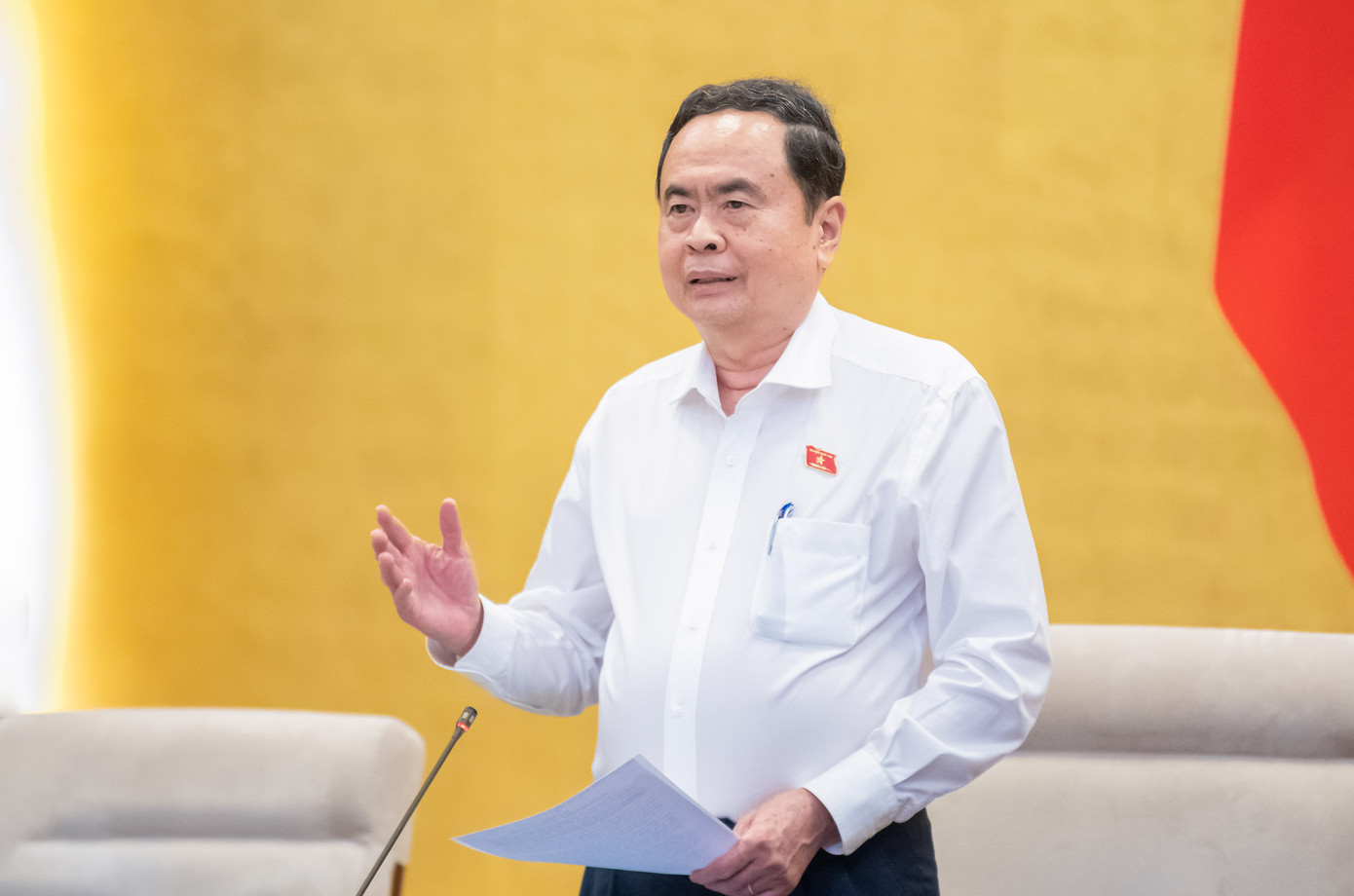 Chủ tịch Quốc hội Trần Thanh Mẫn tại phiên họp Ủy ban Thường vụ Quốc hội. Ảnh: QH Chủ tịch Quốc hội Trần Thanh Mẫn tại phiên họp Ủy ban Thường vụ Quốc hội. Ảnh: QH