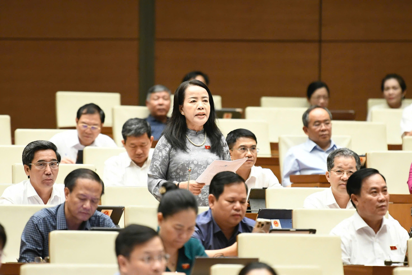 Đại biểu Nguyễn Kim Thúy. Ảnh: Như Ý Đại biểu Nguyễn Kim Thúy. Ảnh: Như Ý