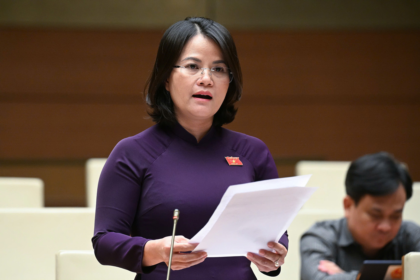 Đại biểu Nguyễn Hoàng Bảo Trân. Ảnh: QH