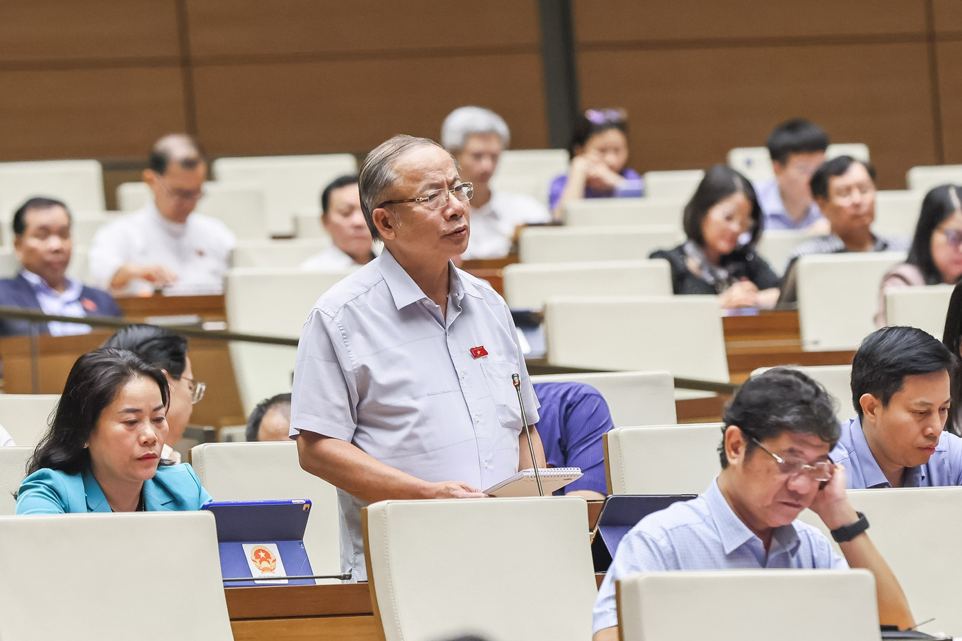 Đại biểu Nguyễn Văn Thân. Ảnh Như Ý Đại biểu Nguyễn Văn Thân. Ảnh Như Ý