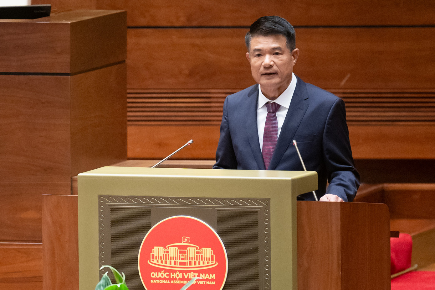 Viện trưởng Viện Kiểm sát nhân dân tối cao Nguyễn Huy Tiến. Ảnh: QH Viện trưởng Viện Kiểm sát nhân dân tối cao Nguyễn Huy Tiến. Ảnh: QH