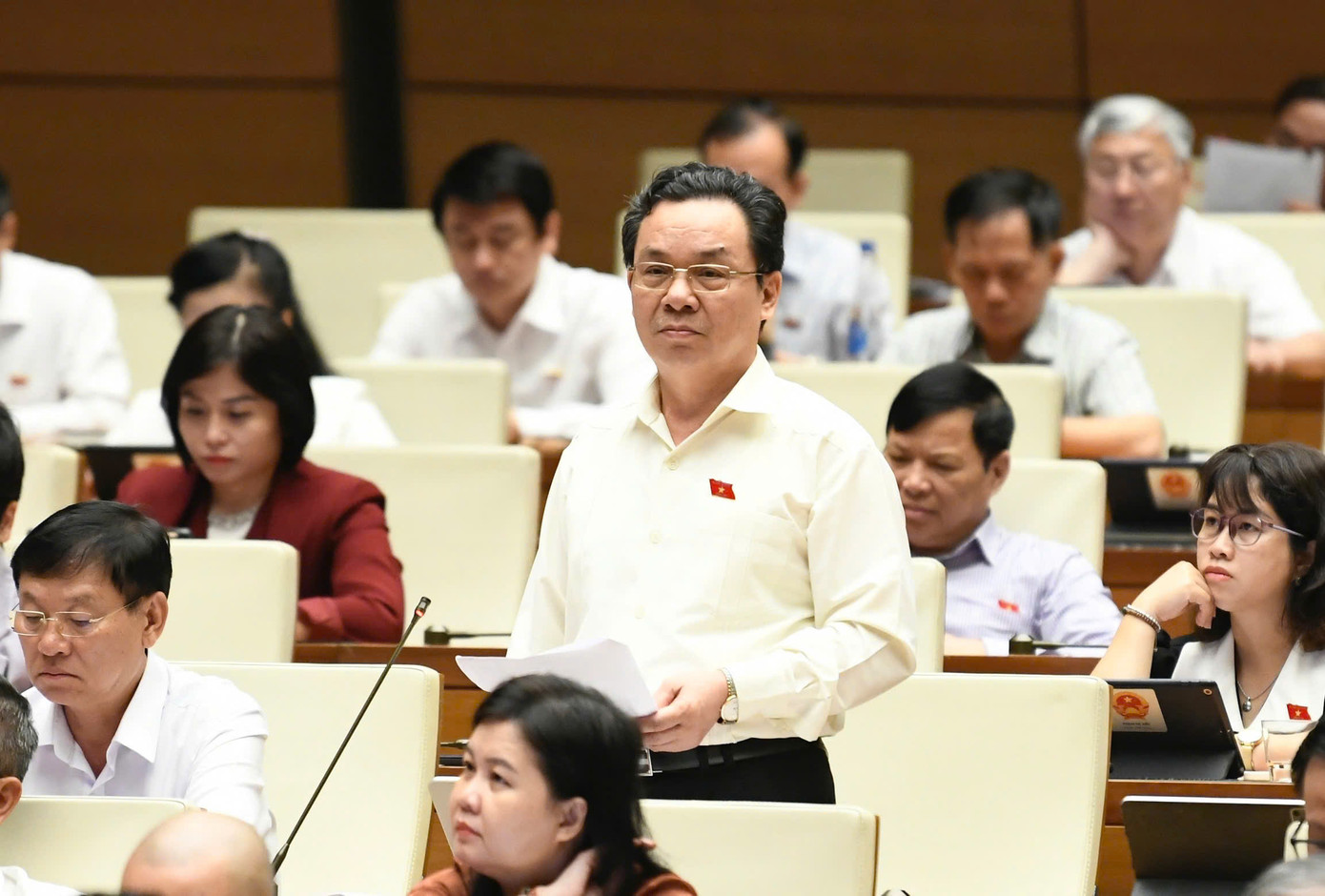 Đại biểu Hoàng Văn Cường (đoàn Hà Nội). Ảnh: Như Ý