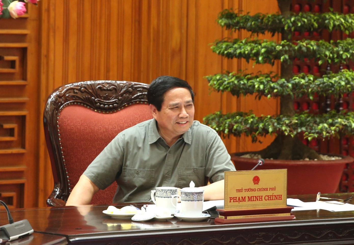 Thủ tướng Phạm Minh Chính chủ trì cuộc họp Thường trực Chính phủ. Ảnh: VGP. Thủ tướng Phạm Minh Chính chủ trì cuộc họp Thường trực Chính phủ. Ảnh: VGP.