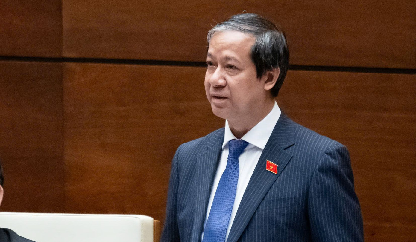 Bộ trưởng Giáo dục và Đào tạo Nguyễn Kim Sơn. Ảnh: QH Bộ trưởng Giáo dục và Đào tạo Nguyễn Kim Sơn. Ảnh: QH