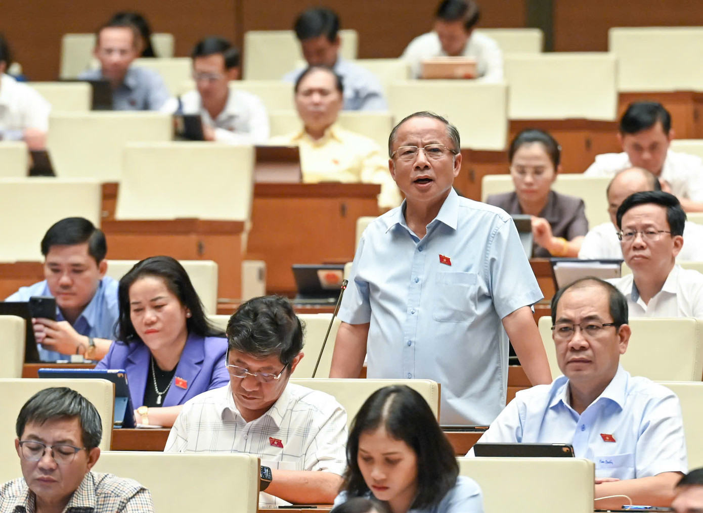 Đại biểu Nguyễn Văn Thân (Thái Bình). Ảnh: Như Ý Đại biểu Nguyễn Văn Thân (Thái Bình). Ảnh: Như Ý