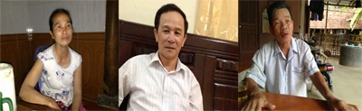Bà Đặng Thị Cầm, ông Phan Văn Hợi, ông Đinh Văn Miên, bùi ngùi kể lại thảm họa sập cống Hiệp Hòa