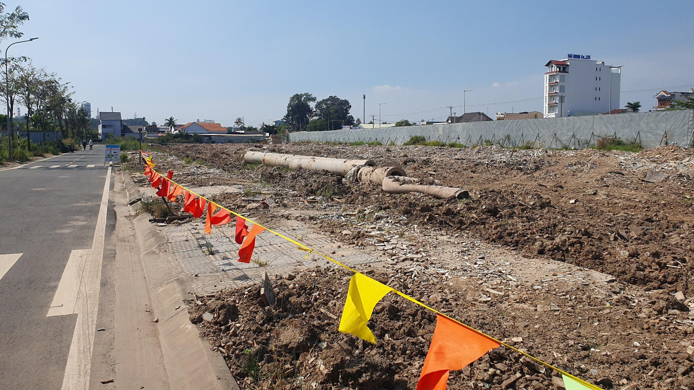 Khu vực công trường nơi cháu bé gặp nạn