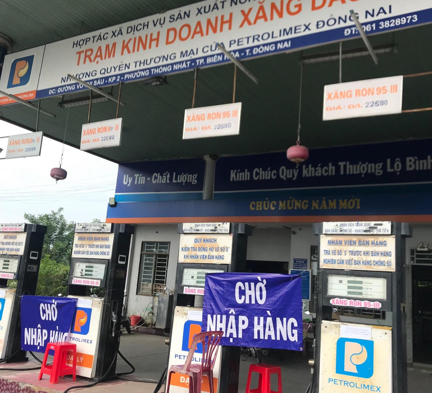 Trạm xăng dầu Gò Me dừng kinh doanh chơ nhập hàng Trạm xăng dầu Gò Me dừng kinh doanh chơ nhập hàng