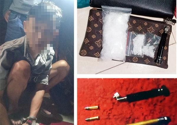 Đối tượng Nguyễn Tuấn Anh cùng tang vật