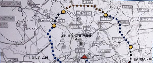 Sơ đồ hướng tuyến đường Vành đai 4