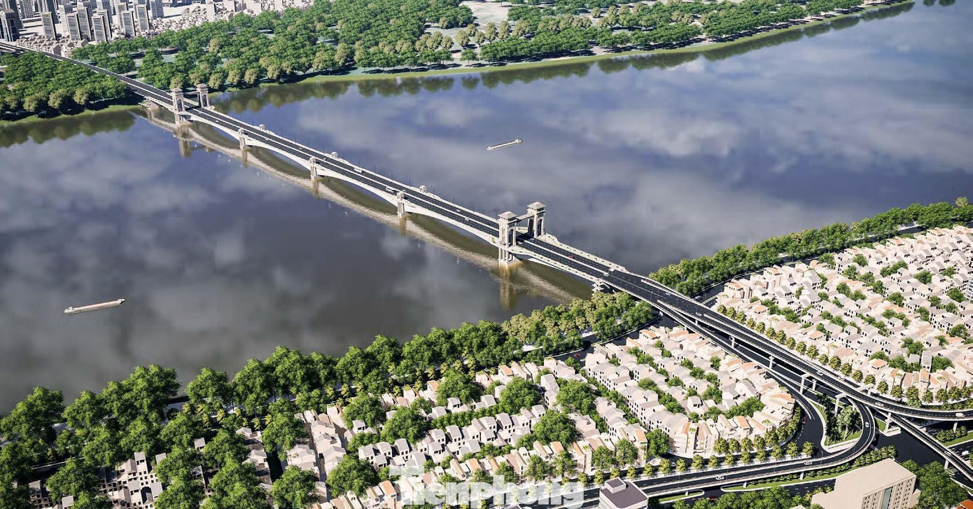 Toàn cảnh cầu Trần Hưng Đạo được thiết kế theo phương án kiến trúc "Xứ Đông Dương" nhìn từ trên cao. Ý tưởng thiết kế này đã thu được đánh là có vẻ đẹp cổ kính, hài hòa kiến trúc khu vực. Phương án này được Hội đồng tư vấn gồm 13 thành viên cho 1.261 điểm, cao nhất trong cả 3 phương án thiết kế. Toàn cảnh cầu Trần Hưng Đạo được thiết kế theo phương án kiến trúc "Xứ Đông Dương" nhìn từ trên cao. Ý tưởng thiết kế này đã thu được đánh là có vẻ đẹp cổ kính, hài hòa kiến trúc khu vực. Phương án này được Hội đồng tư vấn gồm 13 thành viên cho 1.261 điểm, cao nhất trong cả 3 phương án thiết kế.