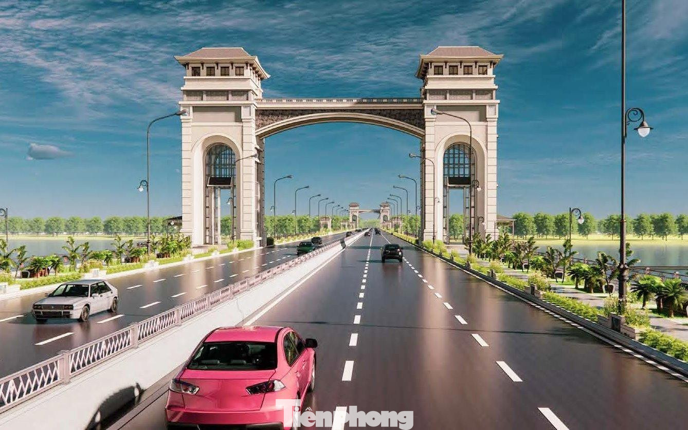 Thiết kế mặt cầu Trần Hưng Đạo với 6 làn xe.