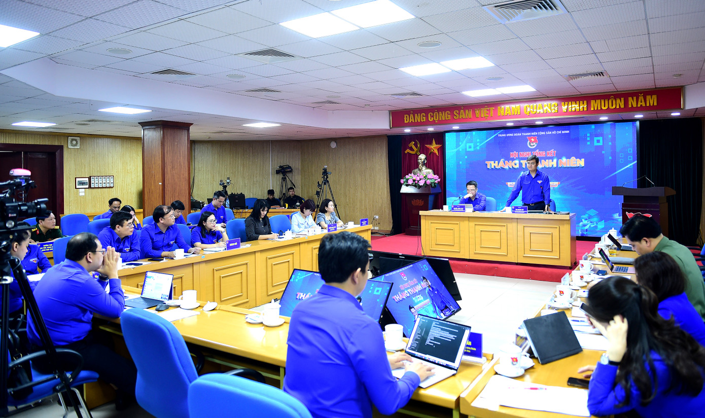 Quang cảnh hội nghị Tổng kết Tháng Thanh niên năm 2025. Ảnh: Xuân Tùng Quang cảnh hội nghị Tổng kết Tháng Thanh niên năm 2025. Ảnh: Xuân Tùng