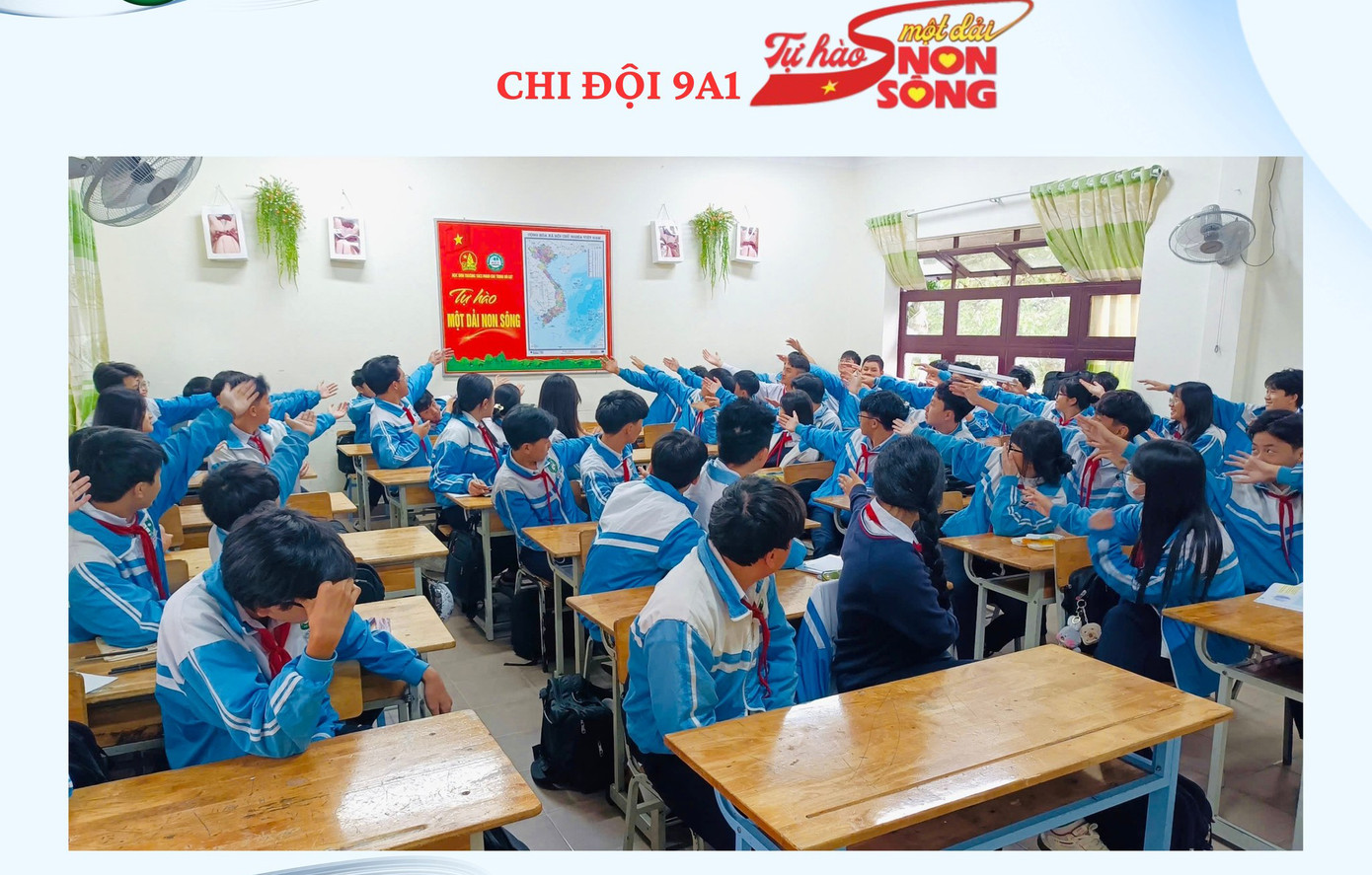 Cũng dịp này, nhiều cơ sở Đoàn, Đội tiếp tục treo bản đồ Tổ quốc hưởng ứng cuộc vận động "Tự hào một dải non sông" do T.Ư Đoàn phát động, để bày tỏ niềm tự hào, cũng như ý thức trách nhiệm về chủ quyền quốc gia, dân tộc. (Dịp này, Trường THCS Phan Chu Trinh, thành phố Đà Lạt đã trang bị 26 bản đồ tại 26 phòng học của học sinh, nhằm giáo dục lòng yêu nước, tự hào về toàn vẹn lãnh thổ). Cũng dịp này, nhiều cơ sở Đoàn, Đội tiếp tục treo bản đồ Tổ quốc hưởng ứng cuộc vận động "Tự hào một dải non sông" do T.Ư Đoàn phát động, để bày tỏ niềm tự hào, cũng như ý thức trách nhiệm về chủ quyền quốc gia, dân tộc. (Dịp này, Trường THCS Phan Chu Trinh, thành phố Đà Lạt đã trang bị 26 bản đồ tại 26 phòng học của học sinh, nhằm giáo dục lòng yêu nước, tự hào về toàn vẹn lãnh thổ).