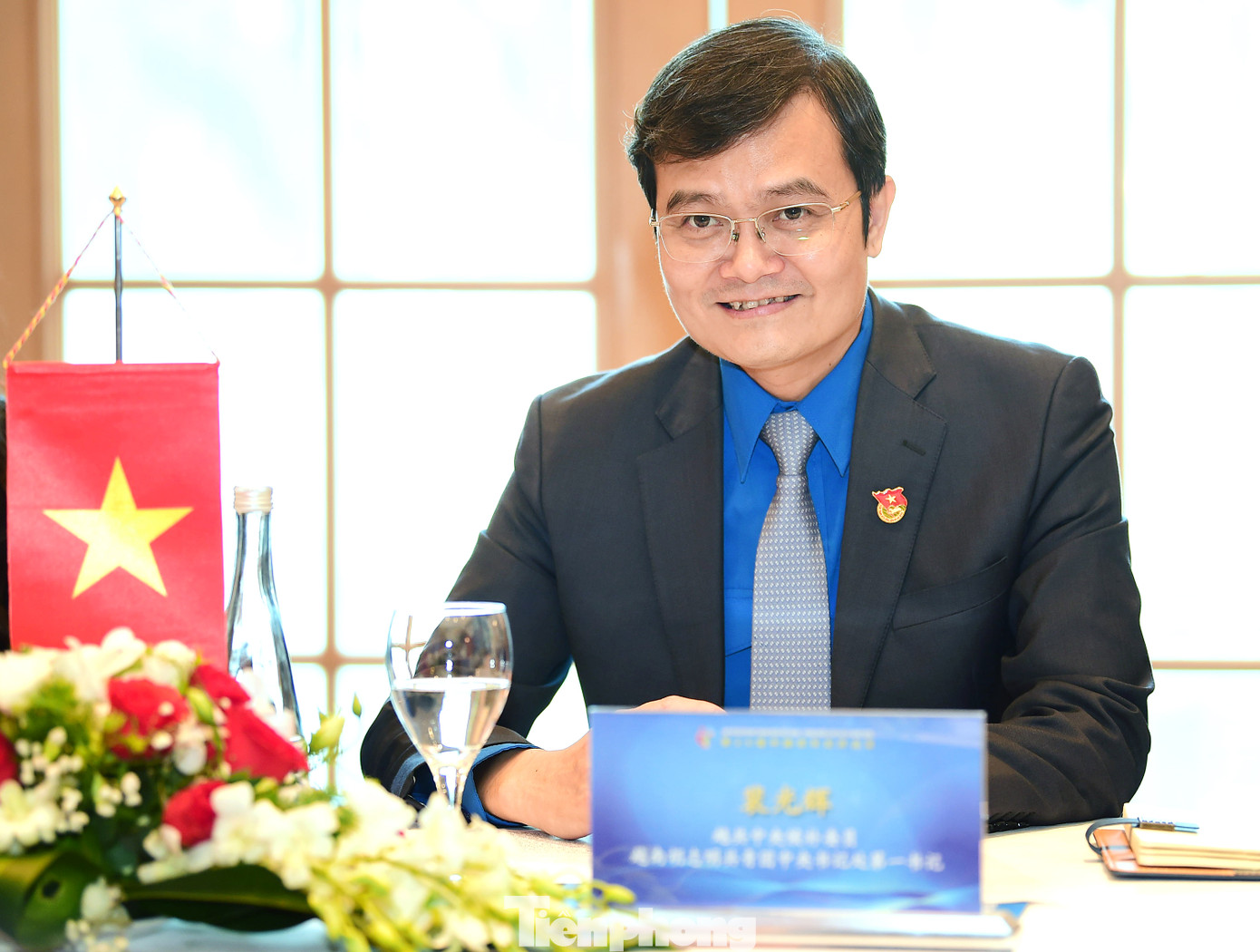 Anh Bùi Quang Huy trao đổi tại hội đàm. Ảnh: Xuân Tùng