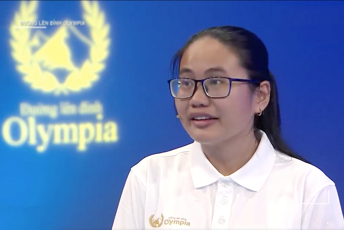 Huỳnh Nguyễn Anh Phương là thí sinh Đường lên đỉnh Olympia năm thứ 25. Ảnh chụp màn hình