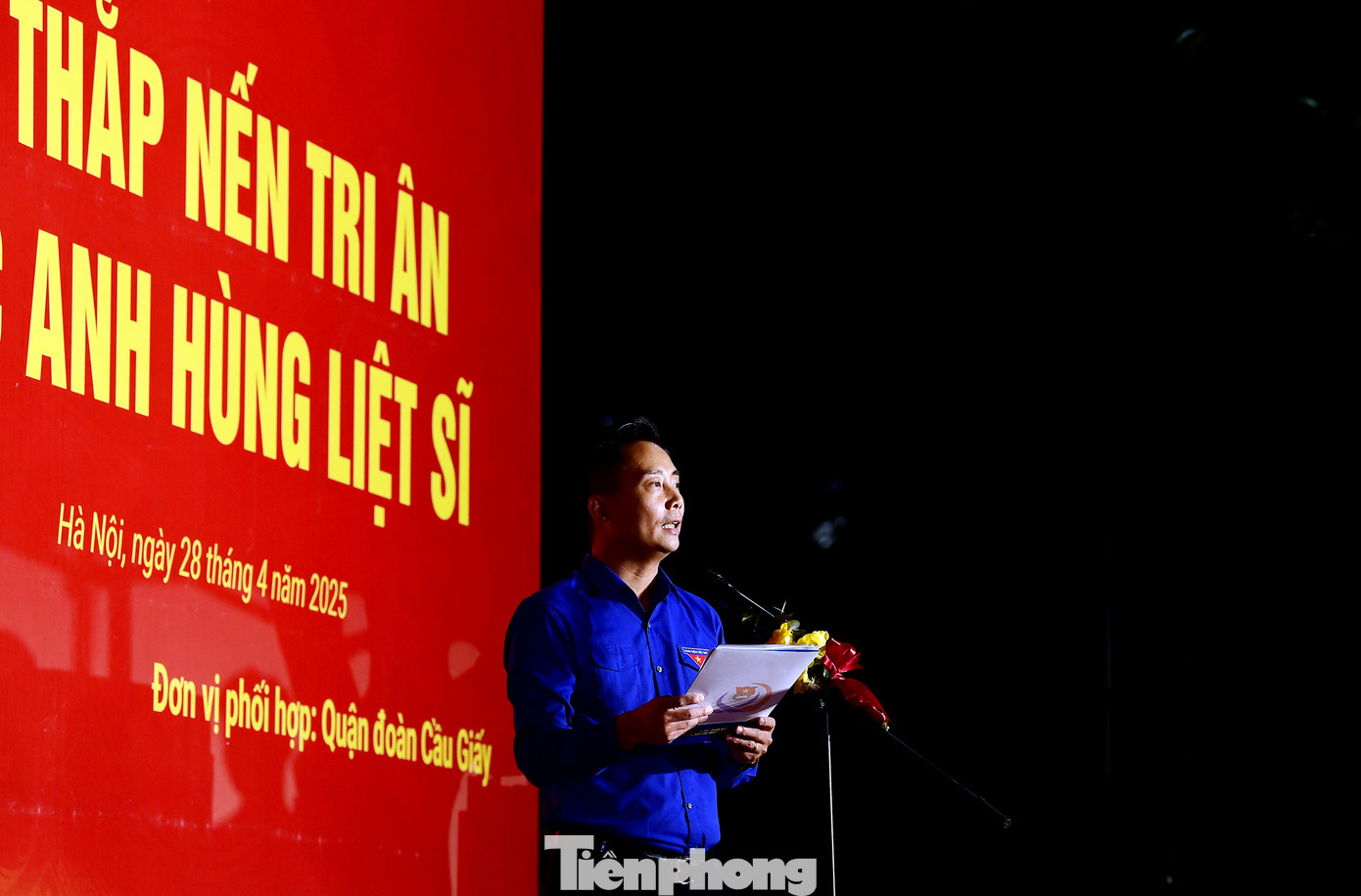 Anh Nguyễn Đức Tiến – Phó Bí thư thường trực Thành Đoàn, Chủ tịch Hội LHTN Việt Nam Thành phố Hà Nội cho biết: Dịp kỷ niệm 50 năm Ngày giải phóng miền Nam, thống nhất đất nước, Thành Đoàn Hà Nội đã phát động, tổ chức và triển khai nhiều hoạt động thiết thực và có ý nghĩa. Ảnh: Xuân Tùng