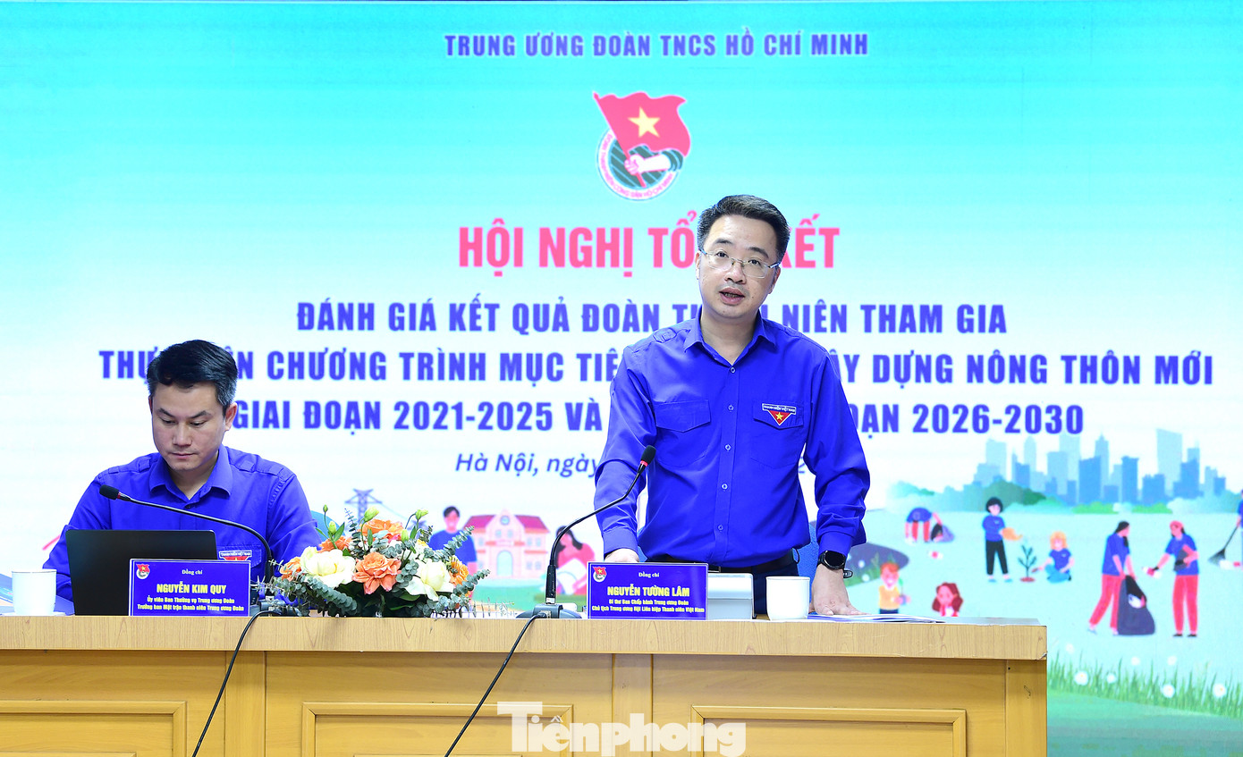 Anh Nguyễn Tường Lâm - Bí thư T.Ư Đoàn, Chủ tịch T.Ư Hội LHTN Việt Nam và anh Nguyễn Kim Quy - Uỷ viên Ban Thường vụ, Trưởng ban Mặt trận Thanh niên T.Ư Đoàn, Phó Chủ tịch thường trực T.Ư Hội LHTN Việt Nam chủ trì hội nghị. Ảnh: Xuân Tùng Anh Nguyễn Tường Lâm - Bí thư T.Ư Đoàn, Chủ tịch T.Ư Hội LHTN Việt Nam và anh Nguyễn Kim Quy - Uỷ viên Ban Thường vụ, Trưởng ban Mặt trận Thanh niên T.Ư Đoàn, Phó Chủ tịch thường trực T.Ư Hội LHTN Việt Nam chủ trì hội nghị. Ảnh: Xuân Tùng