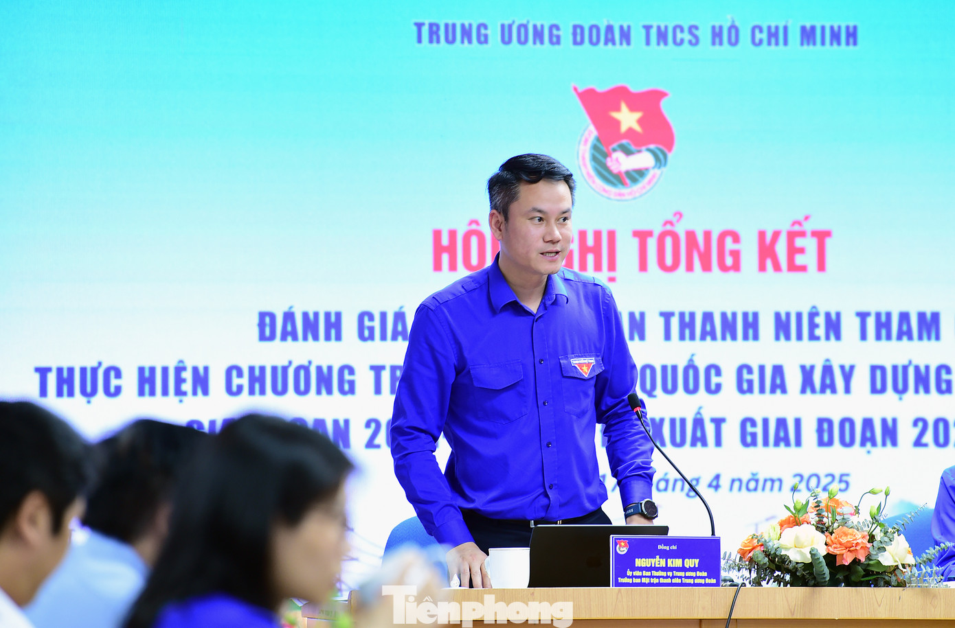 Anh Nguyễn Kim Quy phát biểu tại hội nghị. Ảnh: Xuân Tùng Anh Nguyễn Kim Quy phát biểu tại hội nghị. Ảnh: Xuân Tùng