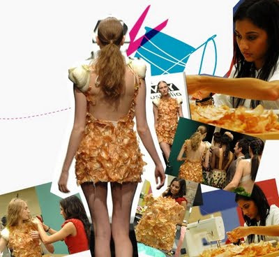 Chiếc váy làm bằng 59 vỏ hành tây của NTK Lauren Vieyra